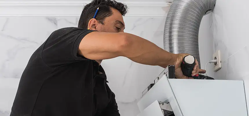 Precision In-wall Dryer Vent Cleaning & Rerouting Corrections in Belmont, CA